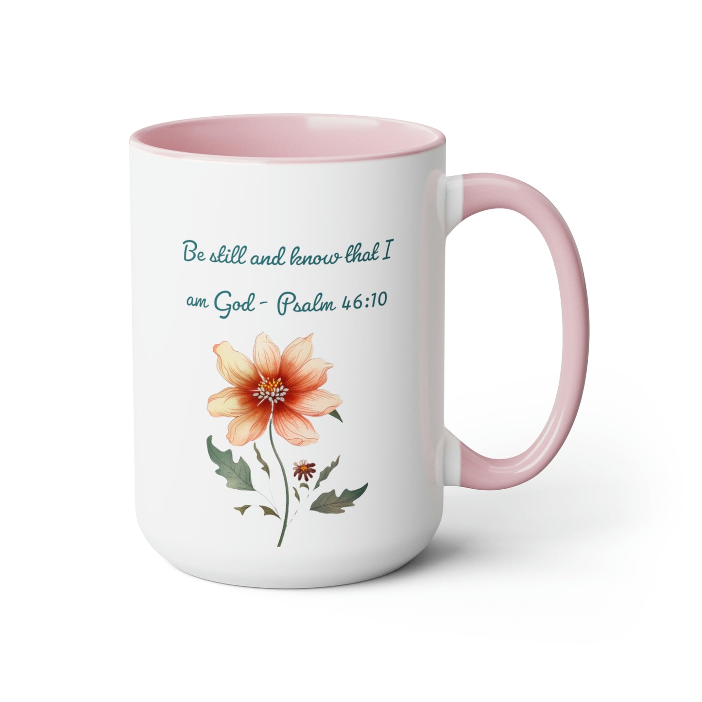 Be Still and Know Mug, Two-Tone Mug 15oz