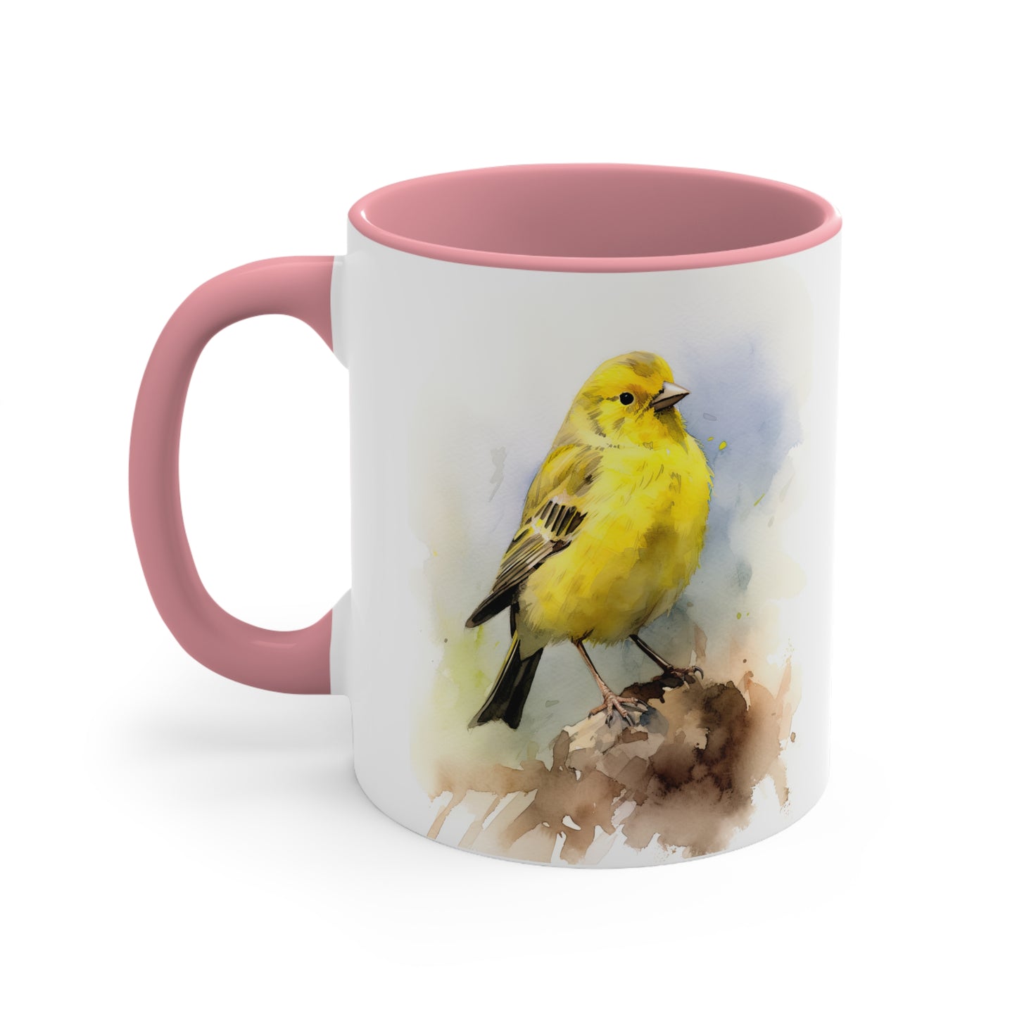 Canary Watercolor Accent Coffee Mug, 11oz
