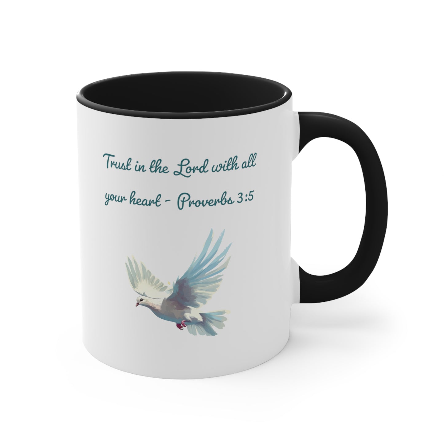 Trust in the Lord Proverb Accent Coffee Mug, 11 oz