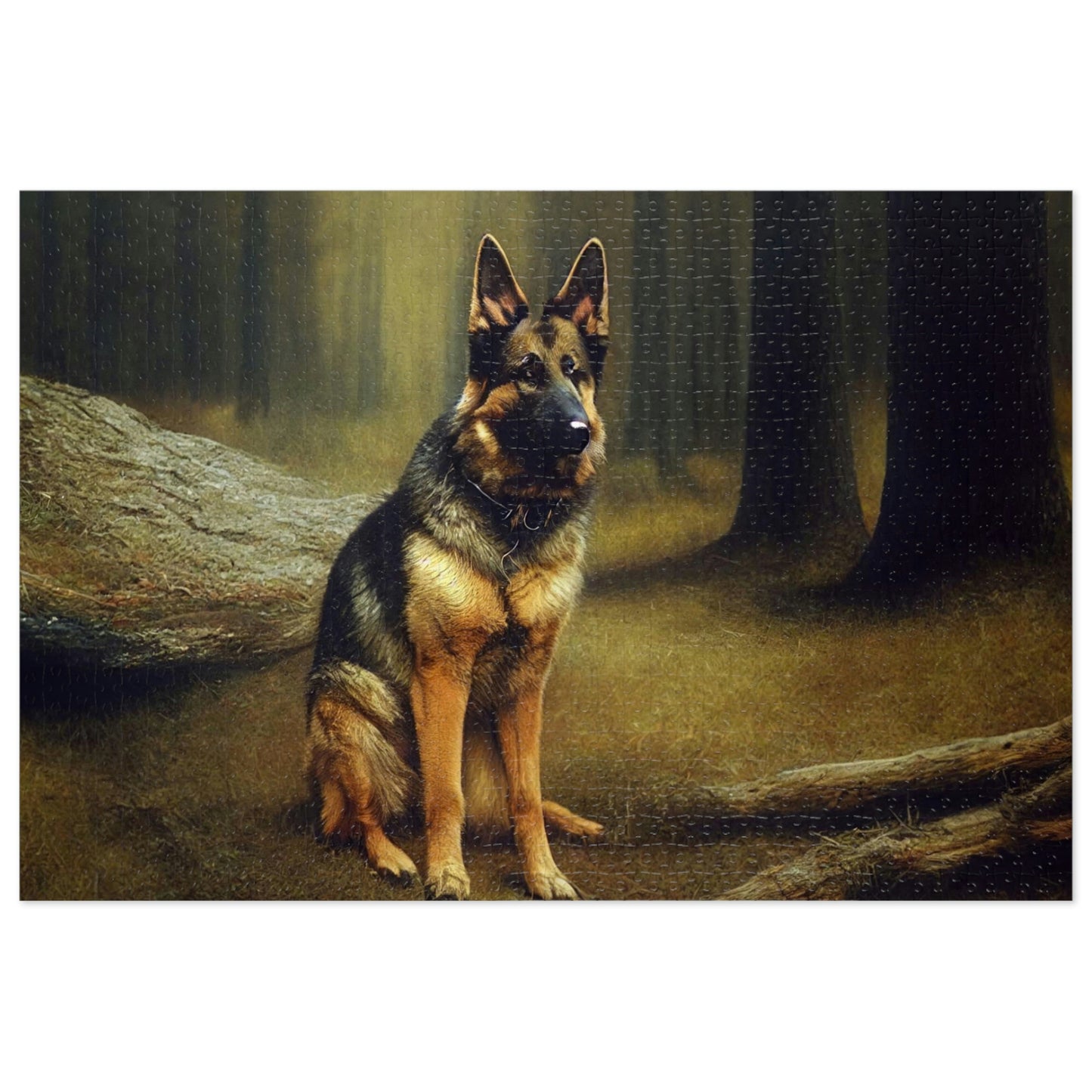 German Shepherd Forest Puzzle (500,1000-Piece)