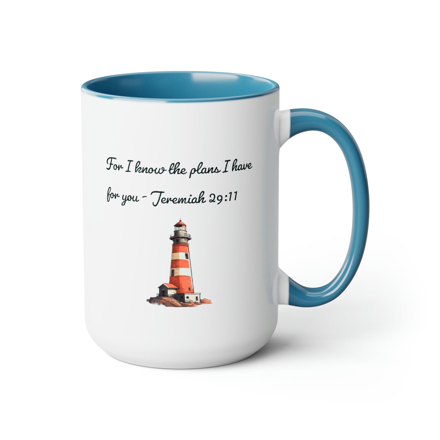 For I know the Plans I have for You, Two-Tone Coffee Mugs, 15oz