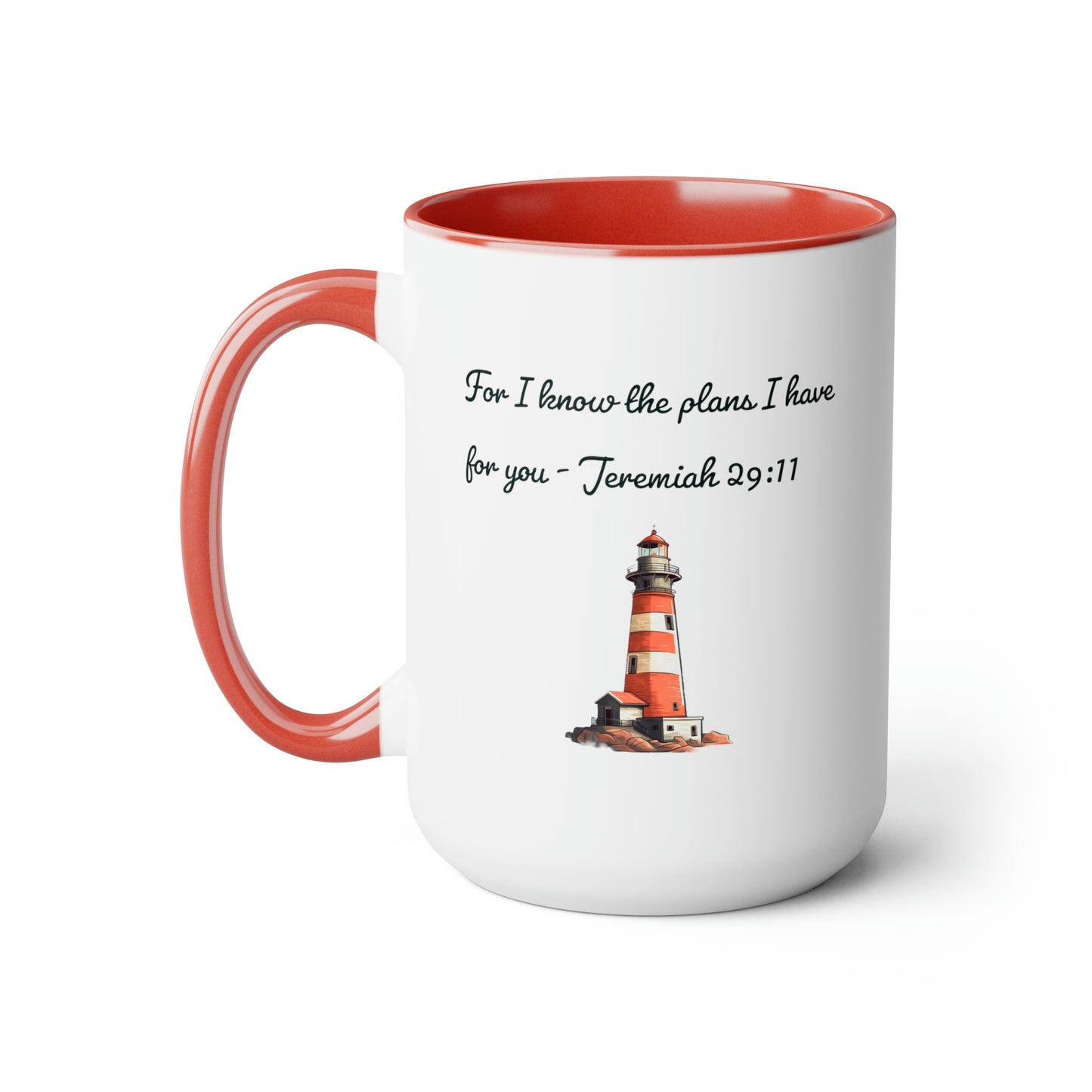For I know the Plans I have for You, Two-Tone Coffee Mugs, 15oz