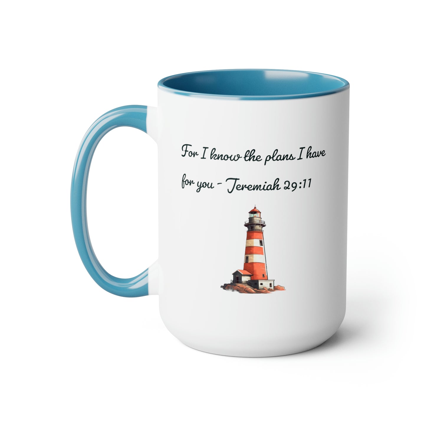For I know the Plans I have for You, Two-Tone Coffee Mugs, 15oz