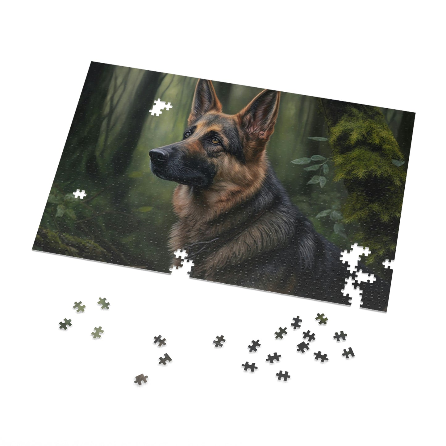 Tranquil Forest German Shepherd Puzzle (500,1000-Piece)