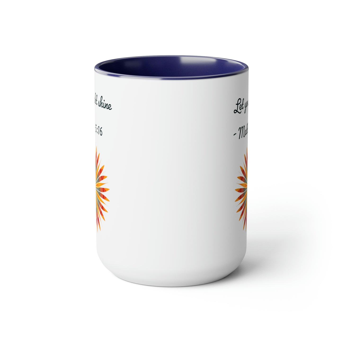 Let Your Light Shine, Two-Tone Coffee Mugs, 15oz
