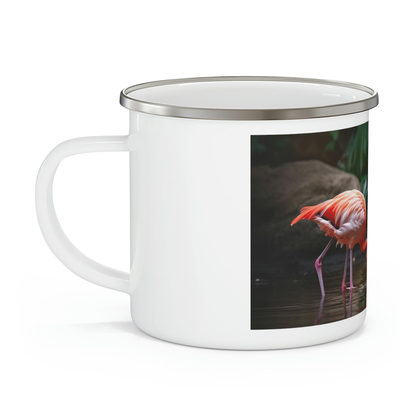 Flamingo Camping Mug, Enamel