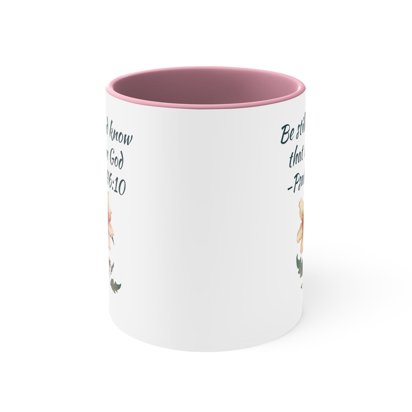 Be Still and Know Psalm Accent Coffee Mug, 11oz