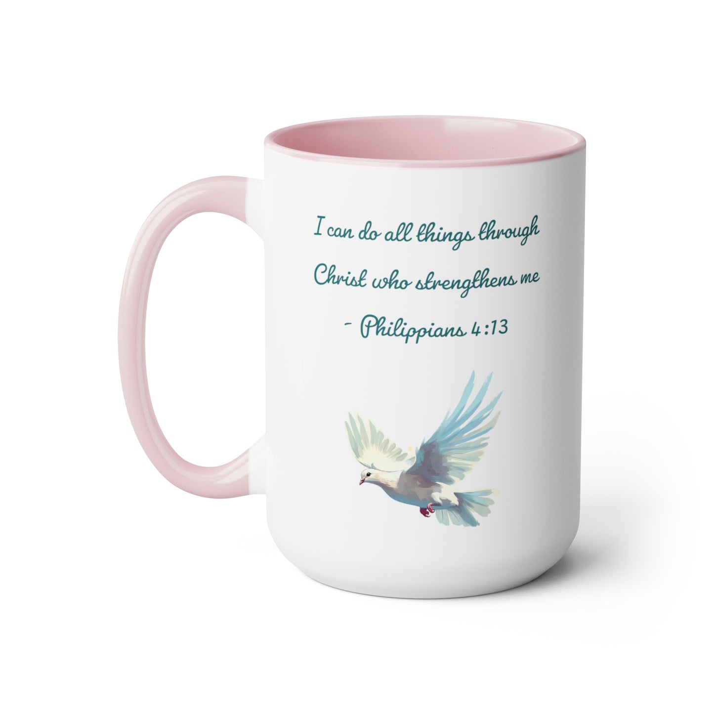 Philippians 4:13, Two-Tone Coffee Mugs, 15oz