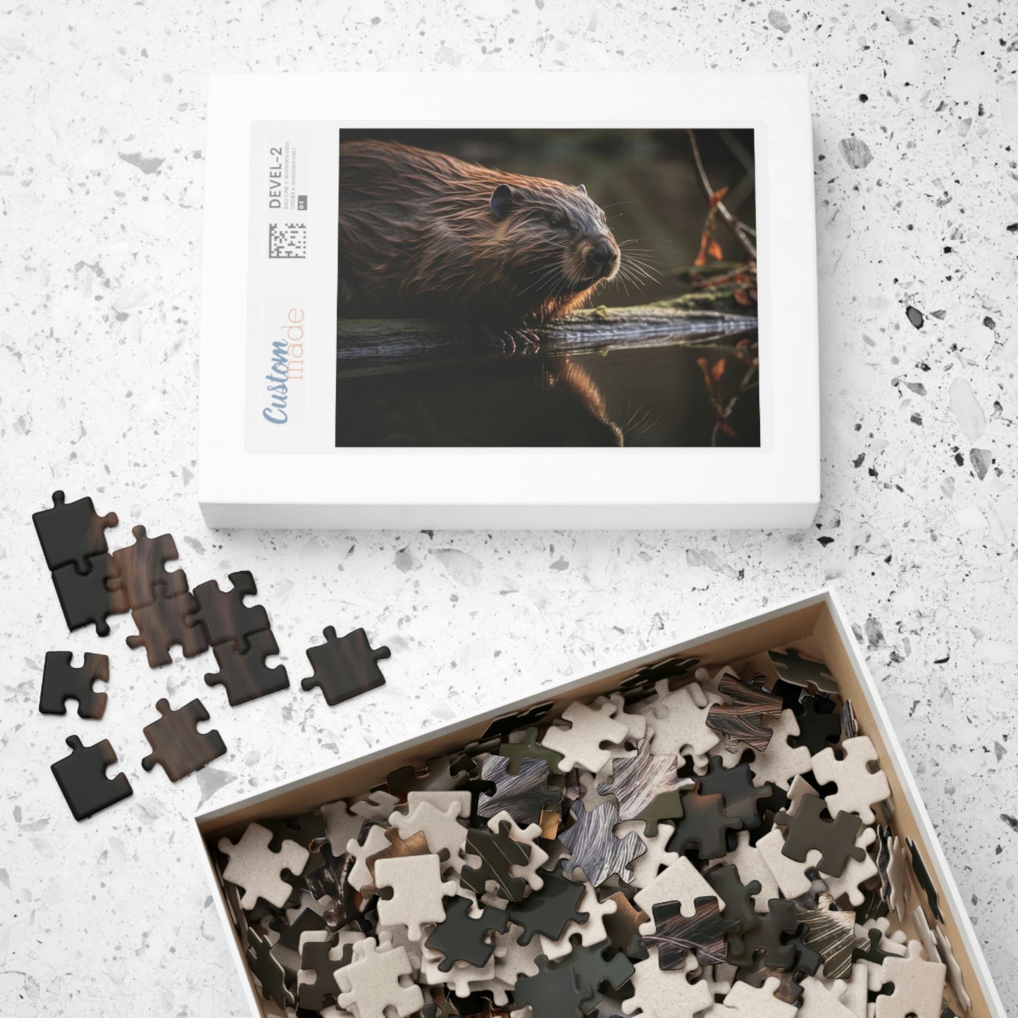beaver jigsaw puzzle box