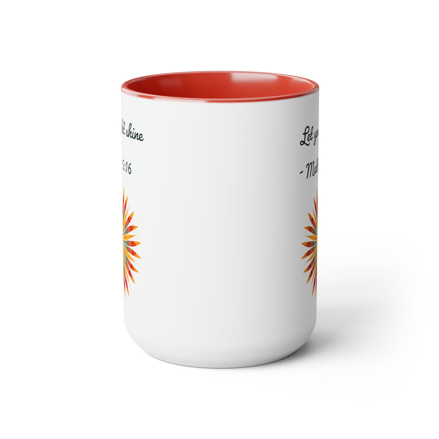 Let Your Light Shine, Two-Tone Coffee Mugs, 15oz
