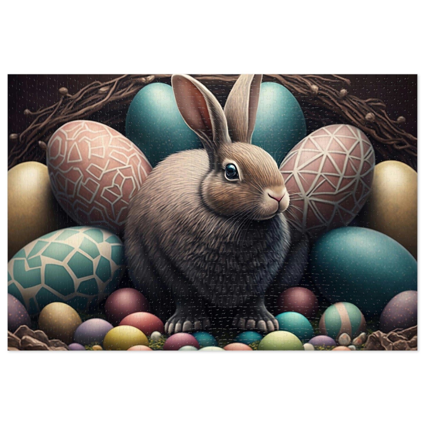 Bunny and Easter Eggs Puzzle (500, 1000 piece)