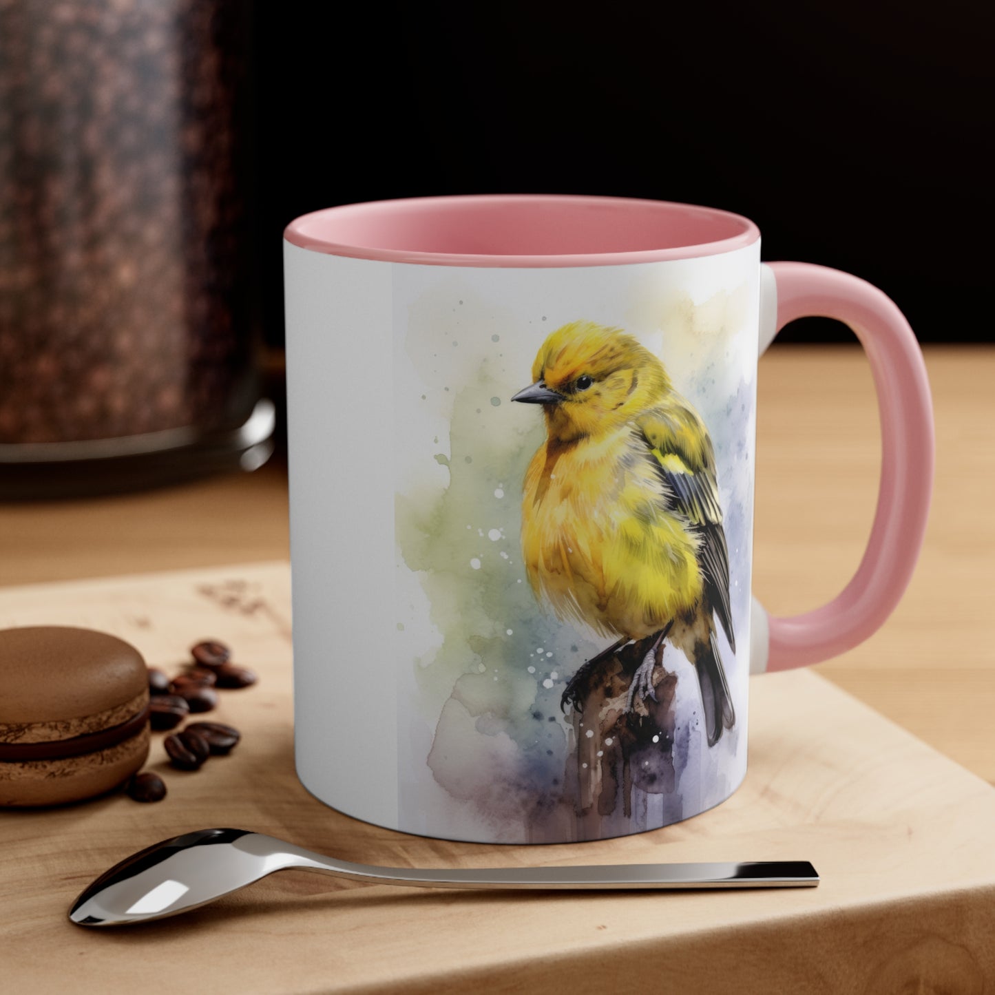 Canary Watercolor Accent Coffee Mug, 11oz