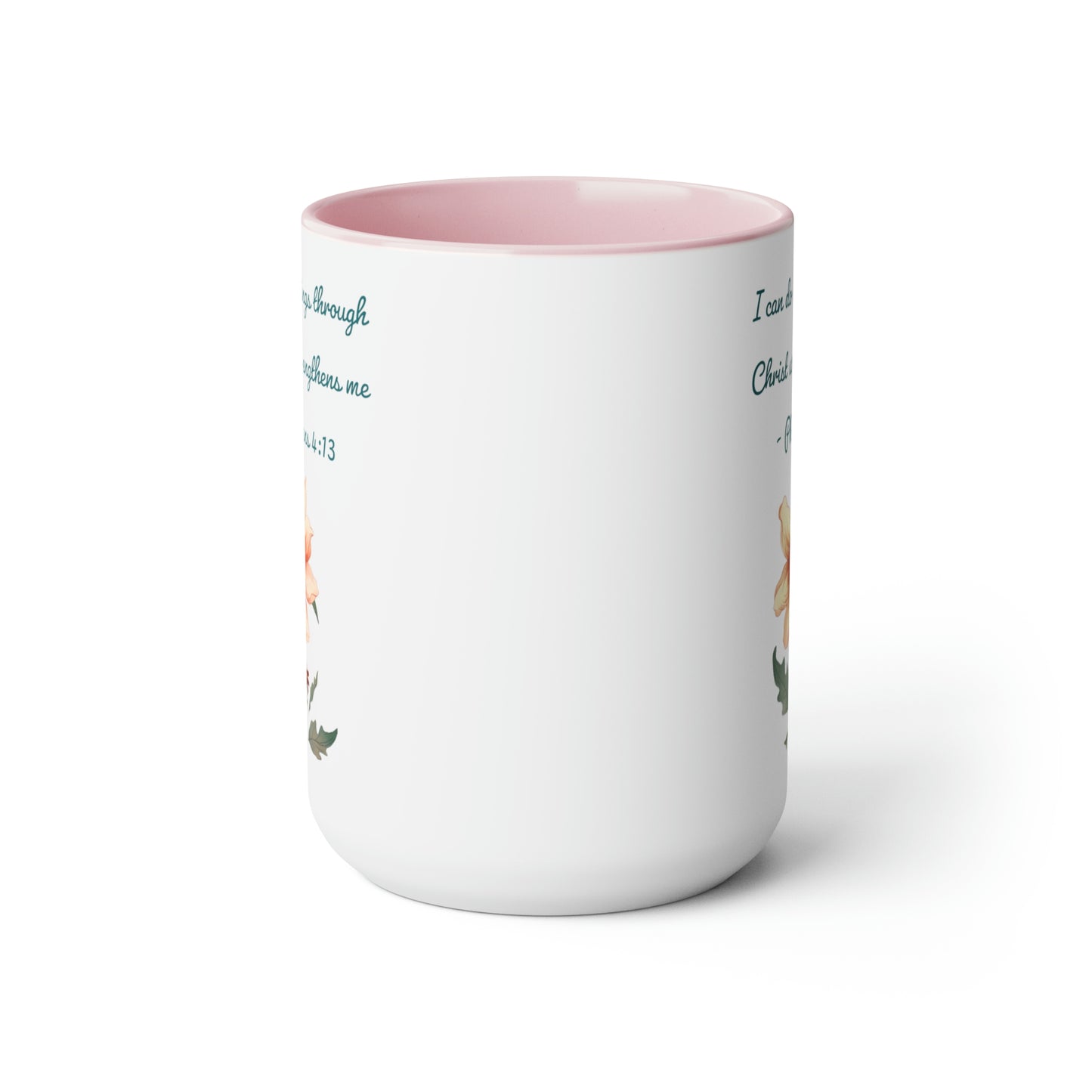 Philippians 4:13, Two-Tone Coffee Mugs, 15oz