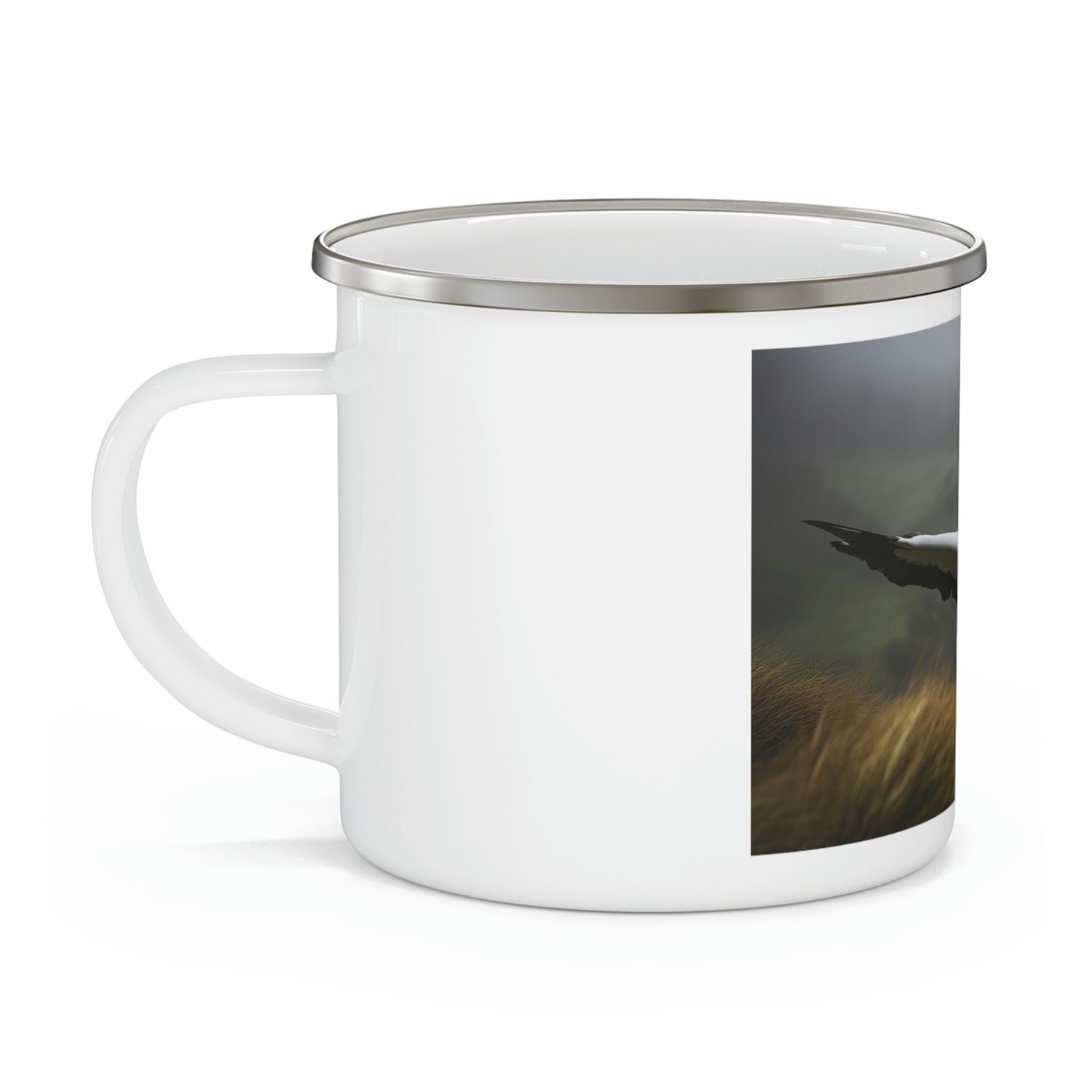 albatross enamel camping mug side view