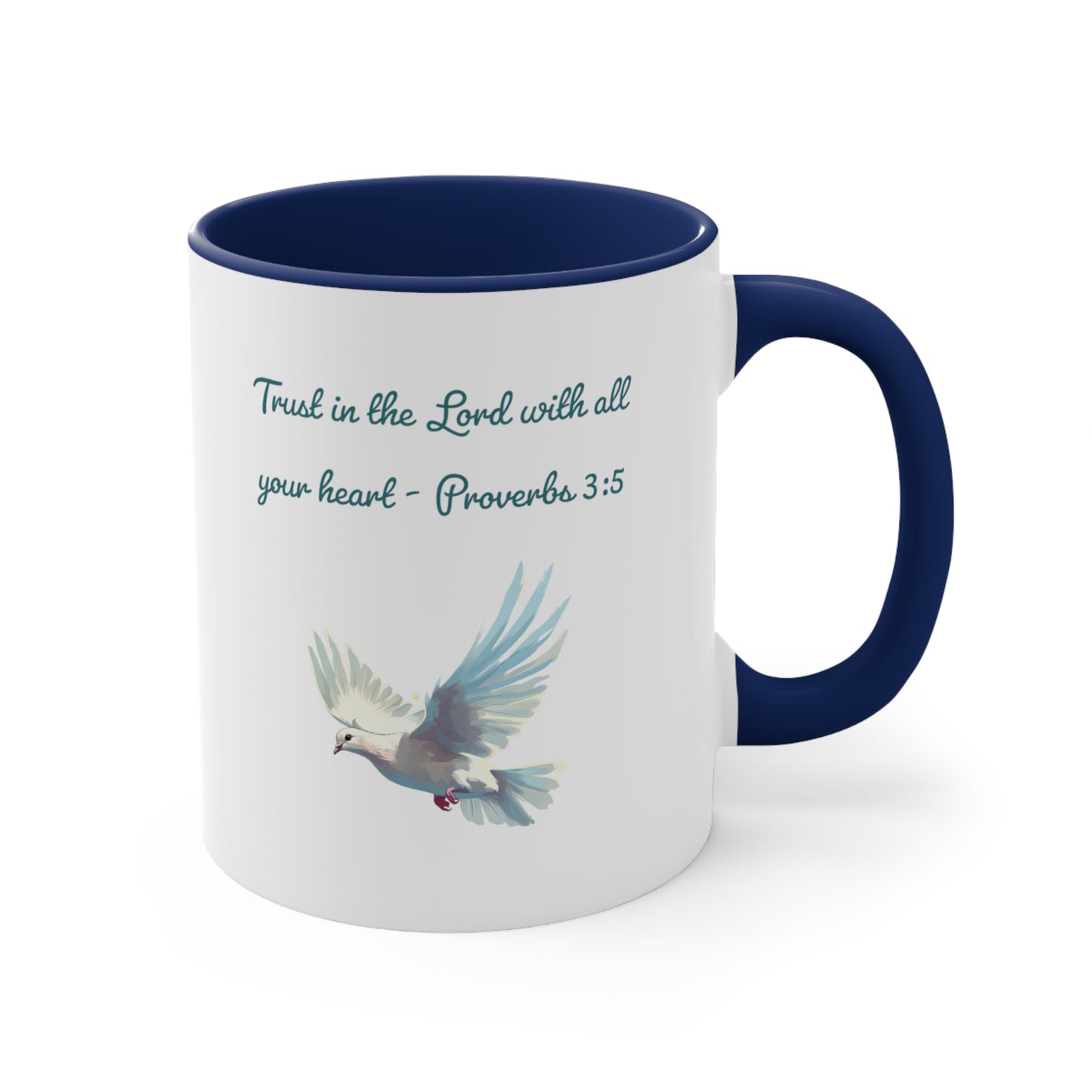 Trust in the Lord Proverb Accent Coffee Mug, 11 oz