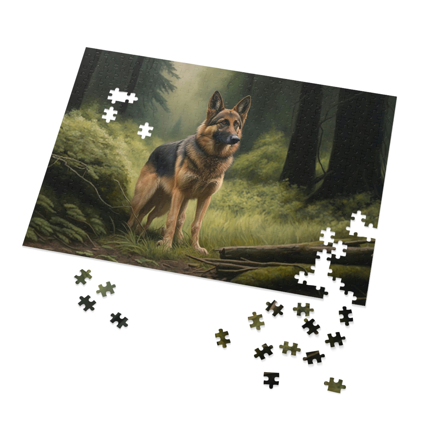 Mystical Woods German Shepherd Puzzle (500,1000-Piece)