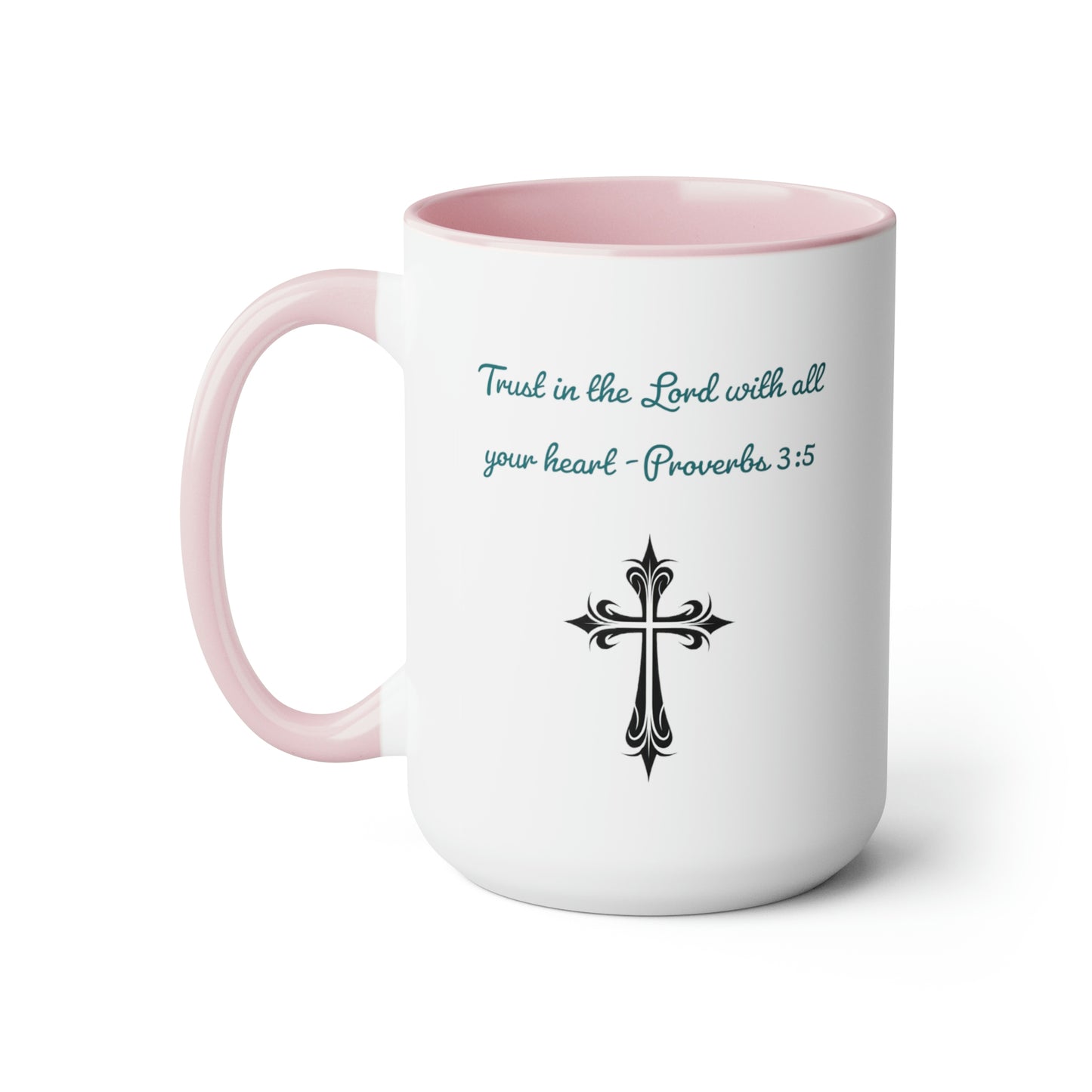 Trust in the Lord, Proverbs 3:5, Two-Tone Coffee Mugs, 15oz