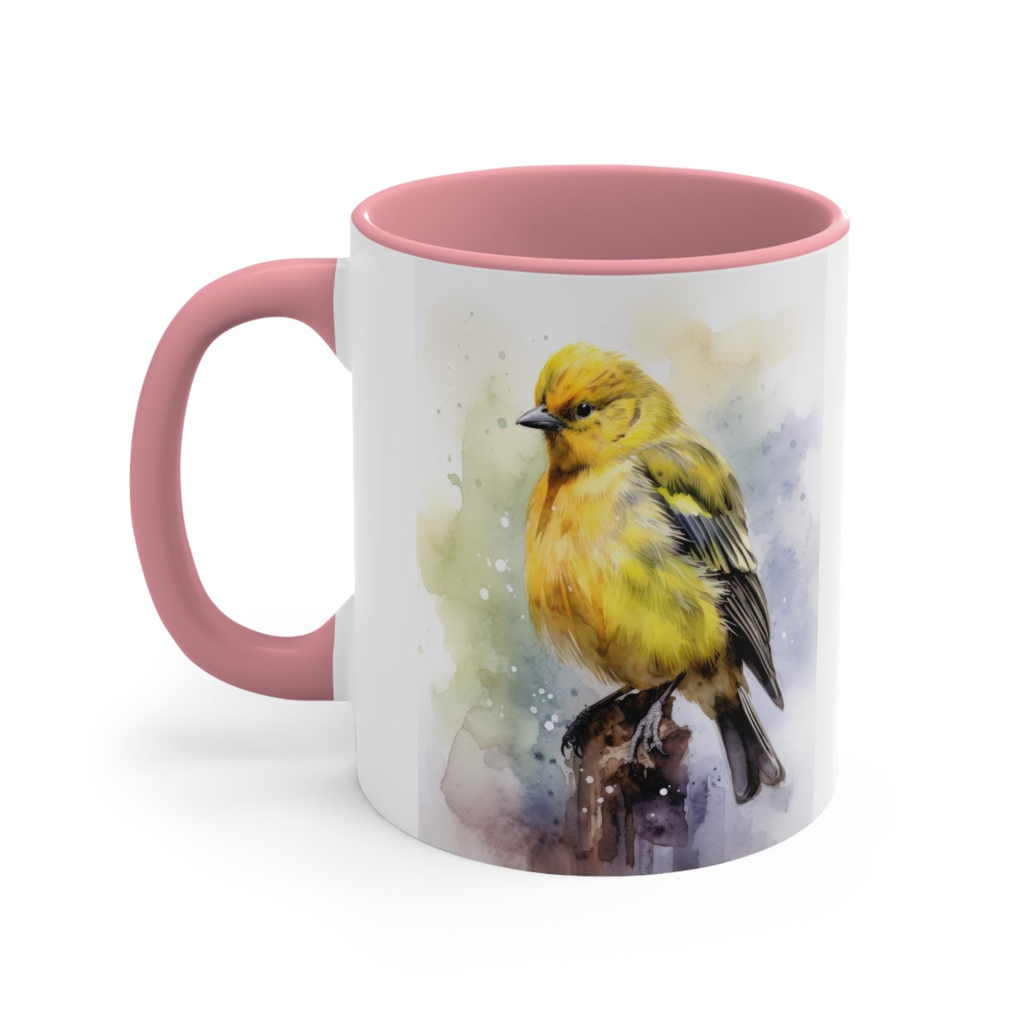 Canary Watercolor Accent Coffee Mug, 11oz
