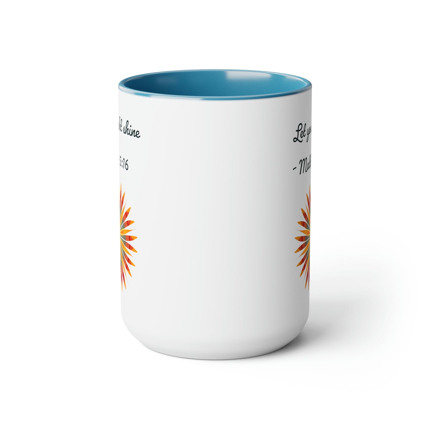 Let Your Light Shine, Two-Tone Coffee Mugs, 15oz