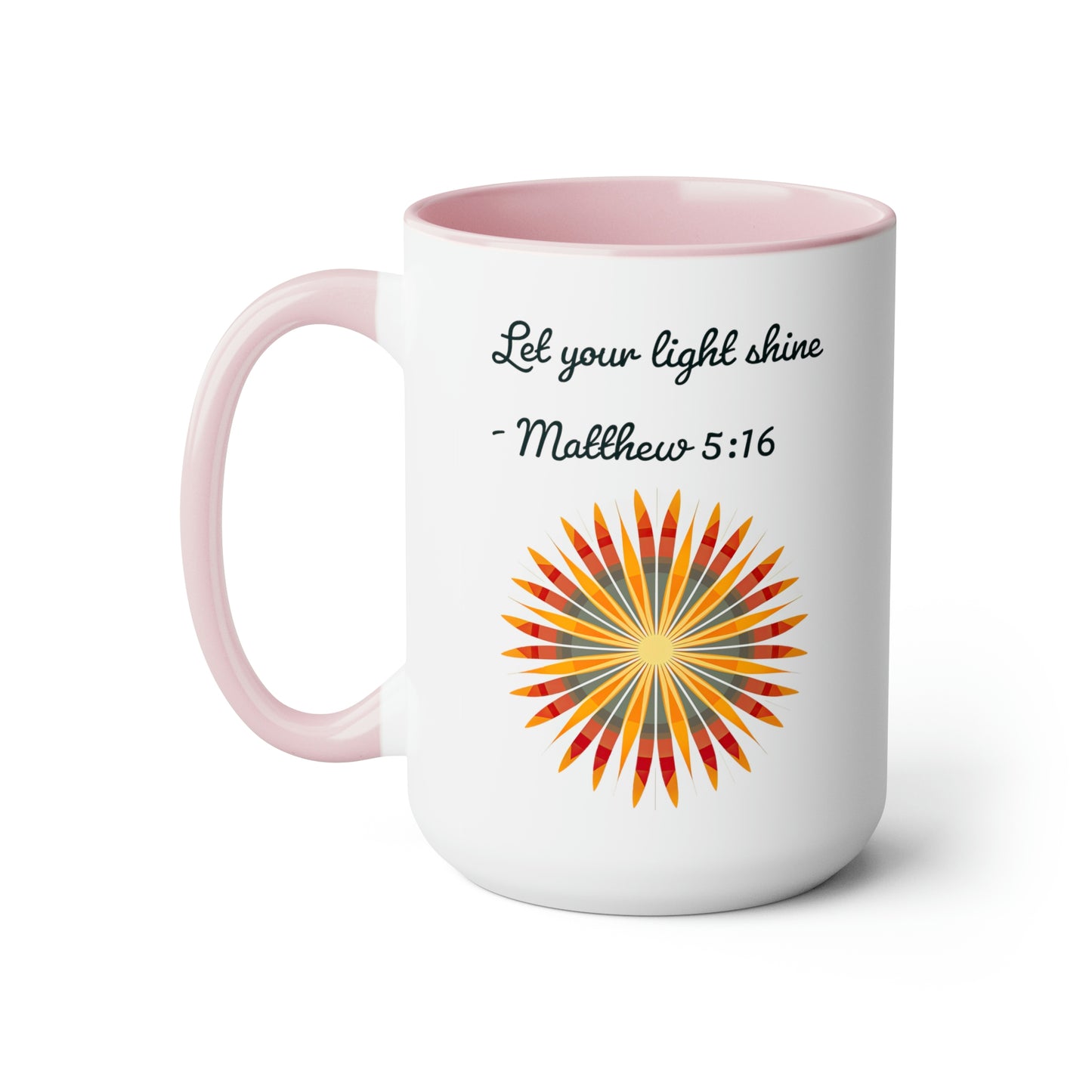 Let Your Light Shine, Two-Tone Coffee Mugs, 15oz