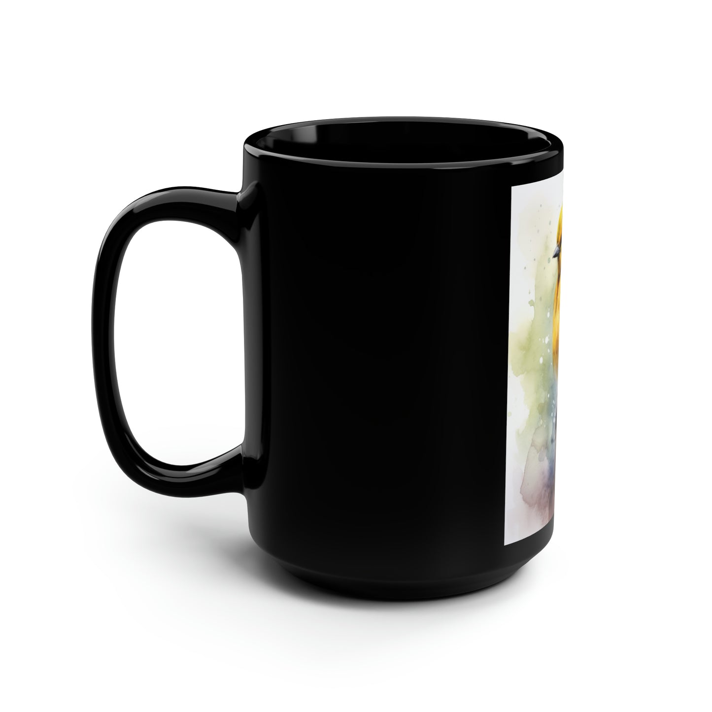 Canary Mug watercolor - 15 oz Ceramic