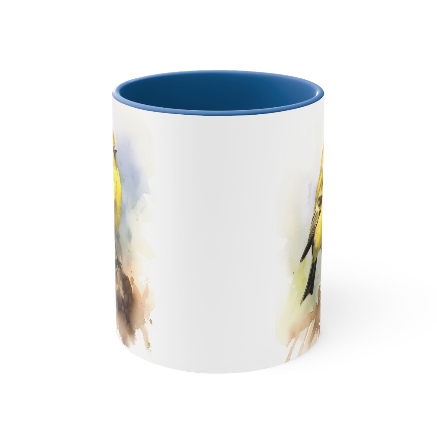 Canary Watercolor Accent Coffee Mug, 11oz