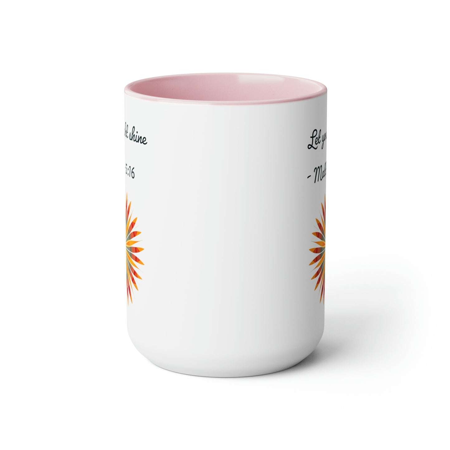 Let Your Light Shine, Two-Tone Coffee Mugs, 15oz