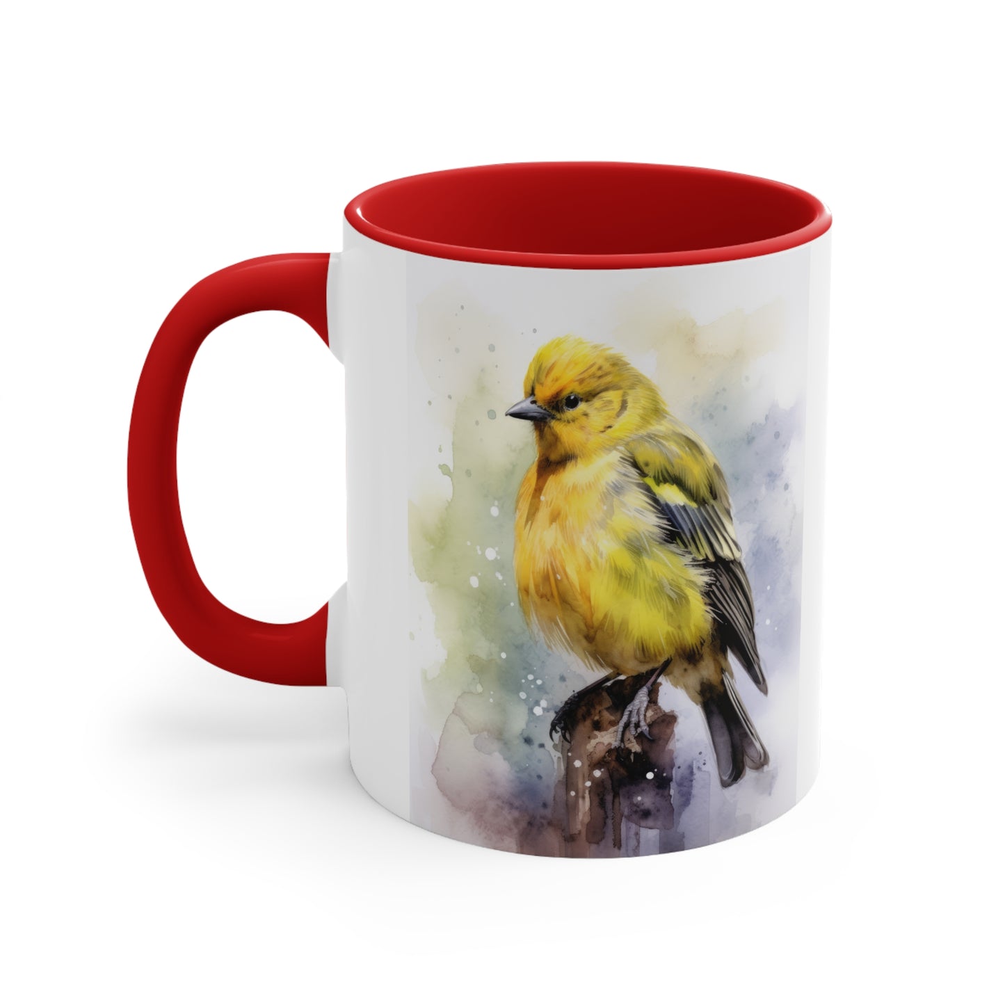 Canary Watercolor Accent Coffee Mug, 11oz