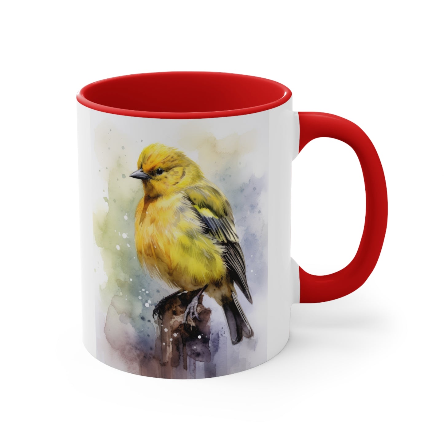 Canary Watercolor Accent Coffee Mug, 11oz