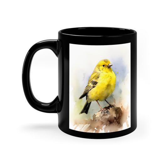 Canary Watercolor Mug - 11 oz Ceramic Mug