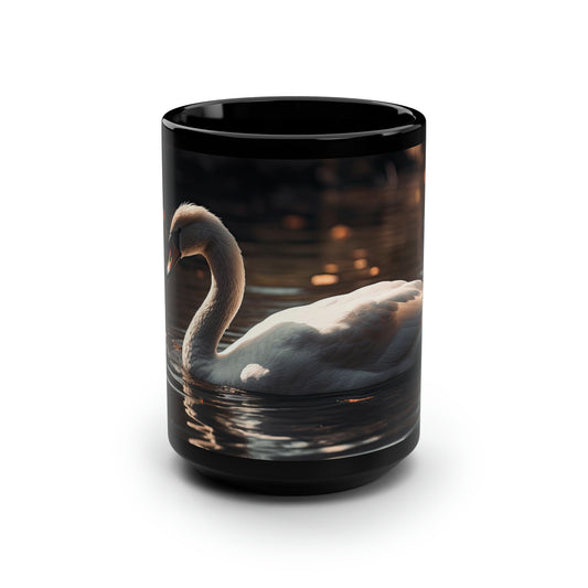 Swan Mug - 15oz Black Ceramic