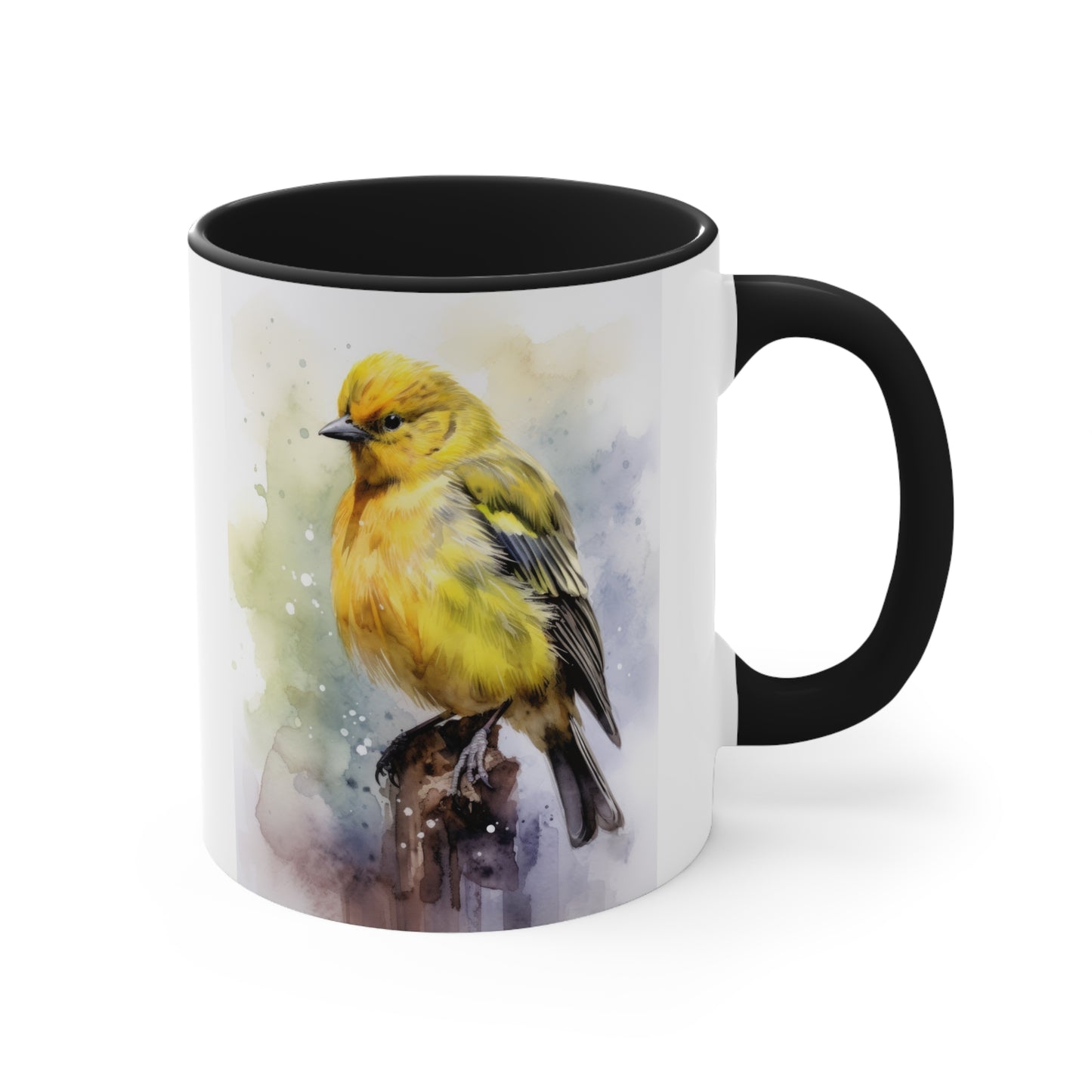 Canary Watercolor Accent Coffee Mug, 11oz