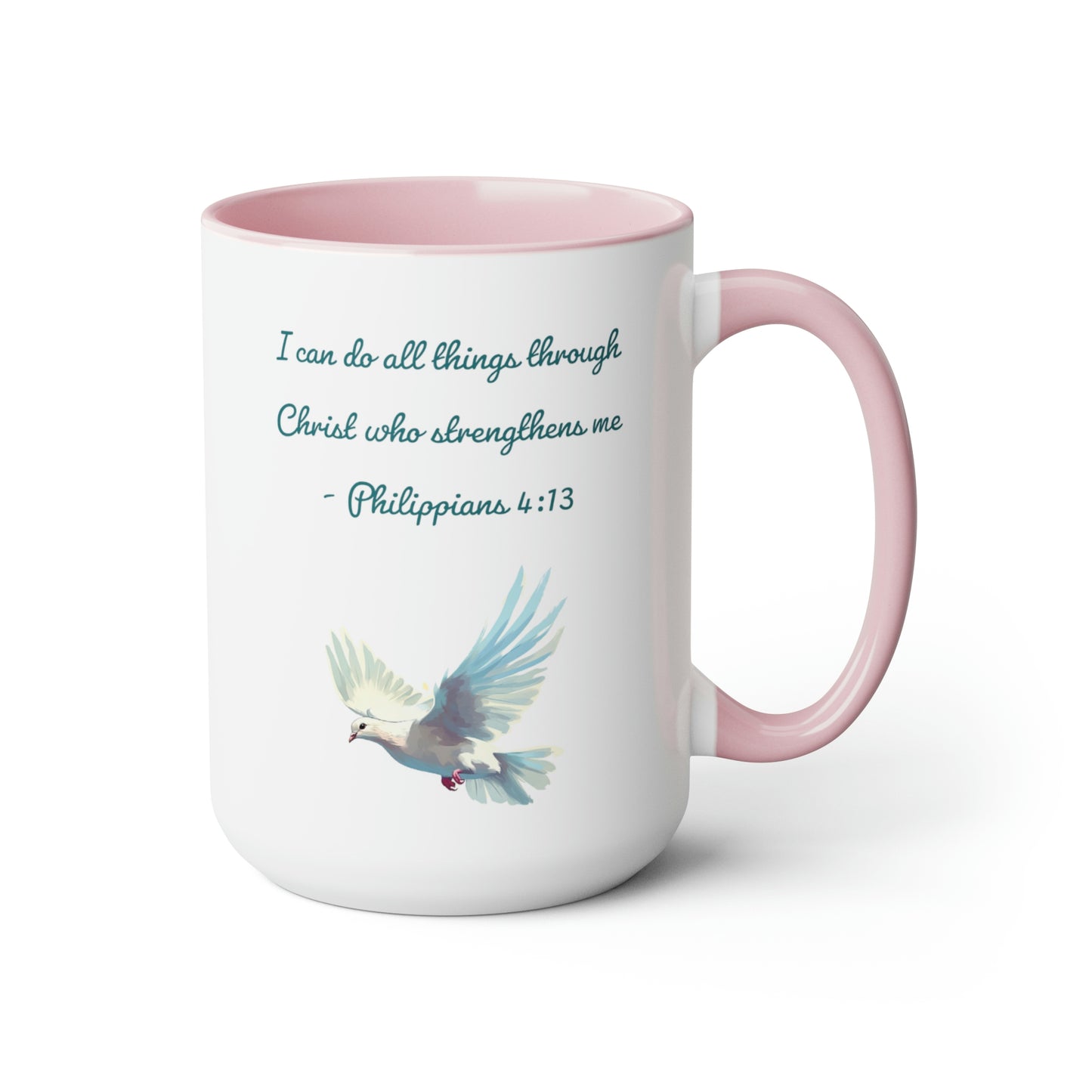 Philippians 4:13, Two-Tone Coffee Mugs, 15oz