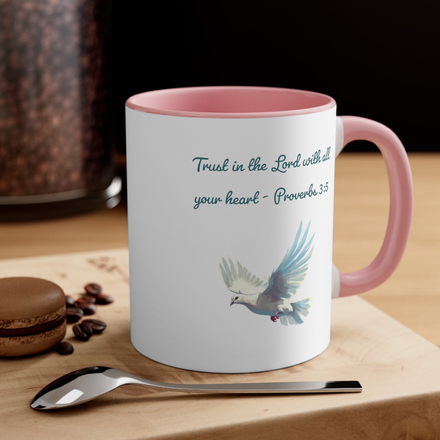 Trust in the Lord Proverb Accent Coffee Mug, 11 oz