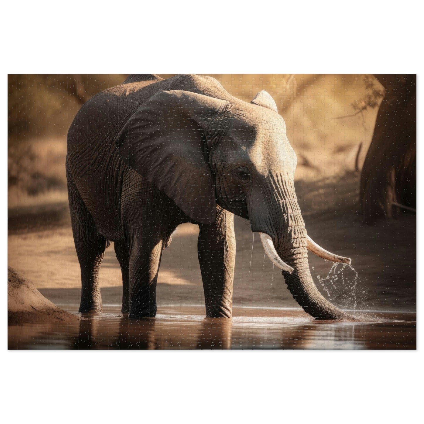 Elephant's Serene Oasis 1 (500, 1000 piece)