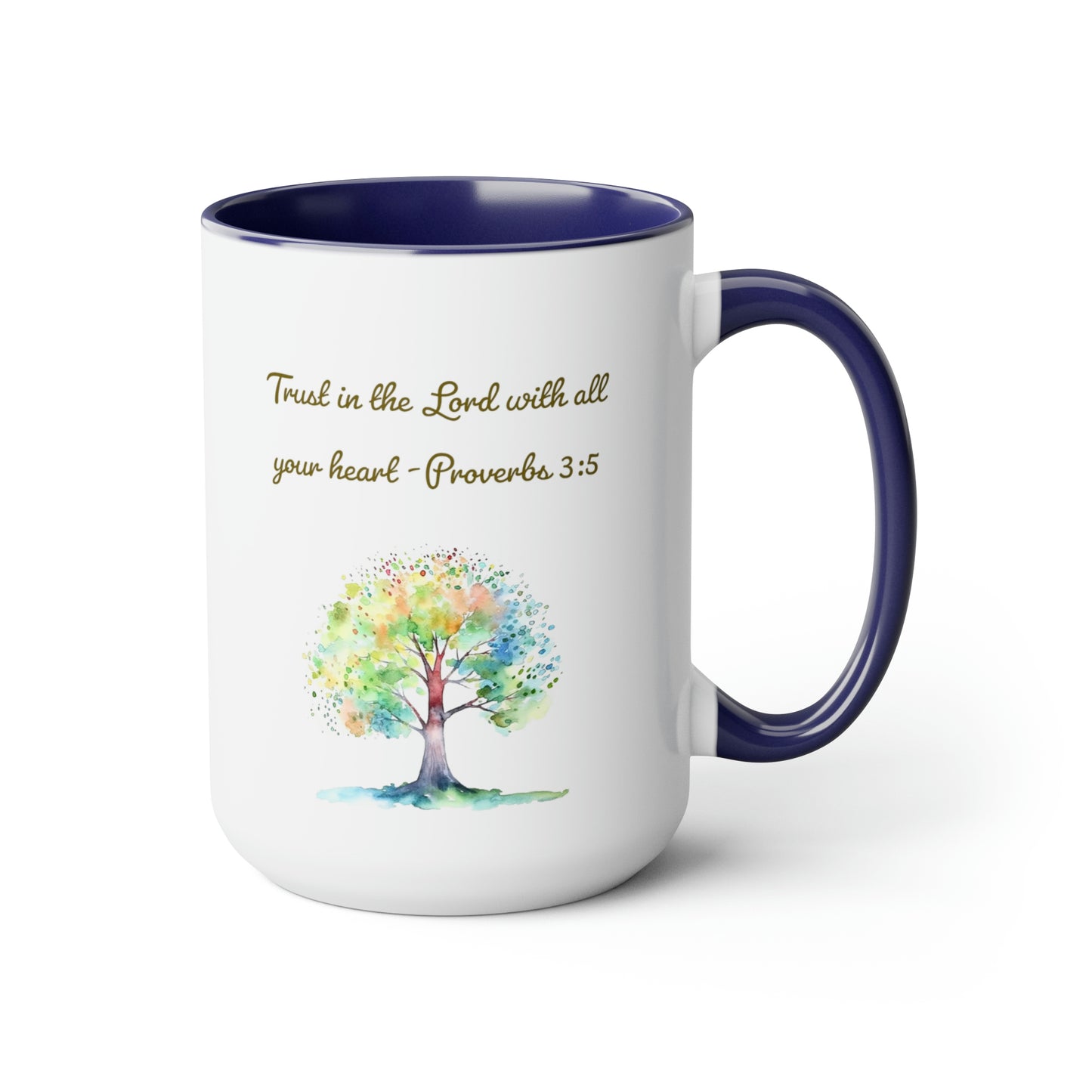 Trust in the Lord Proverbs 3:5 Two-Tone Coffee Mugs 15oz
