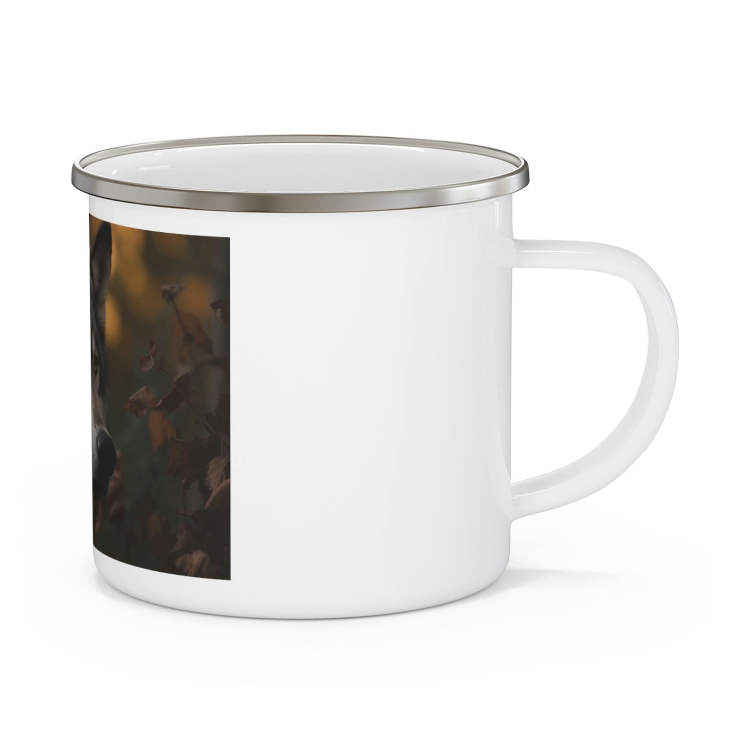 Wolf Enamel Camping Mug