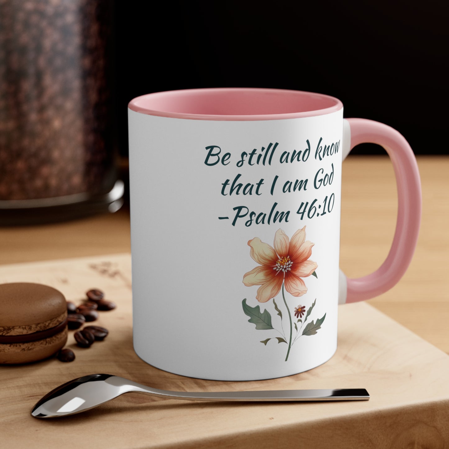 Be Still and Know Psalm Accent Coffee Mug, 11oz