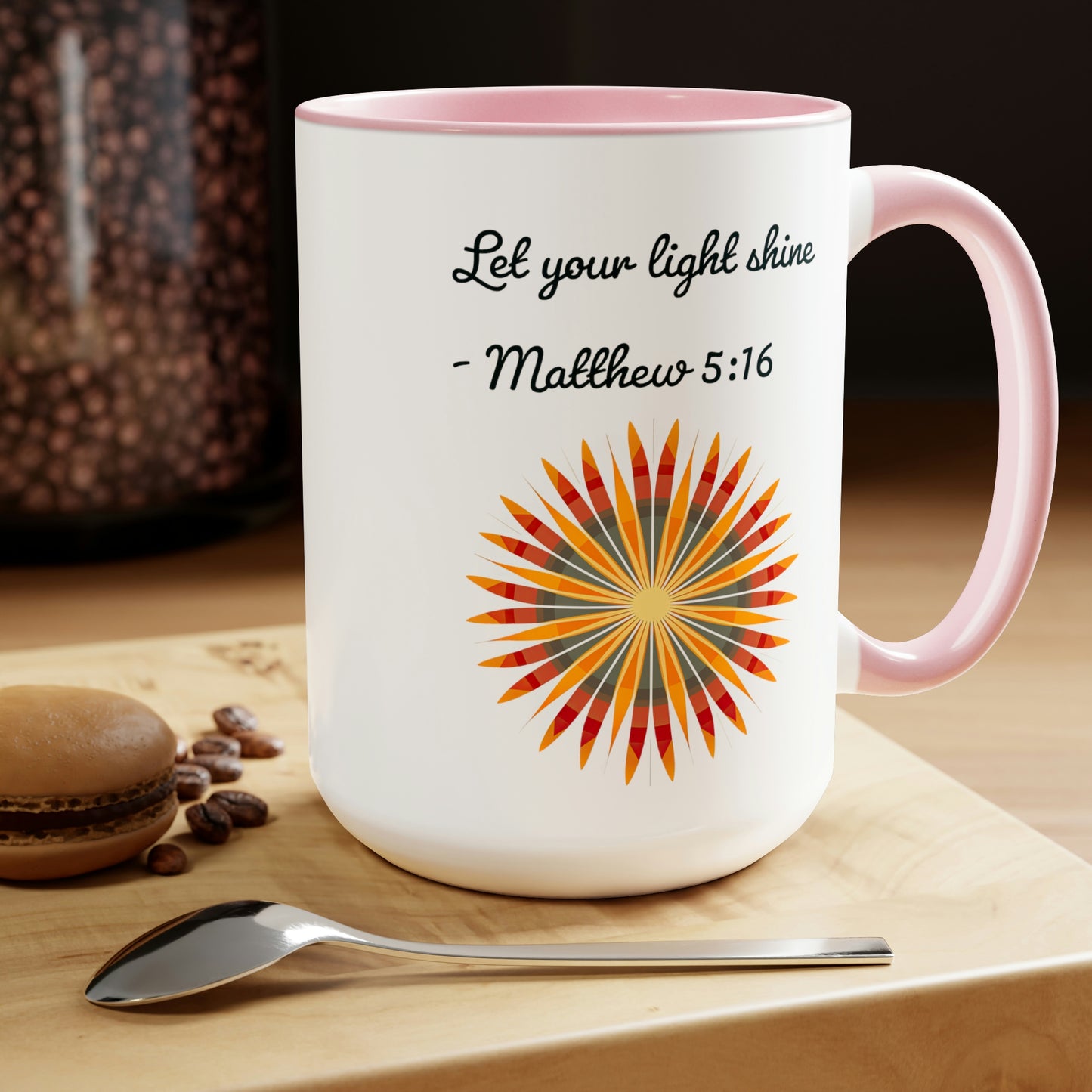 Let Your Light Shine, Two-Tone Coffee Mugs, 15oz