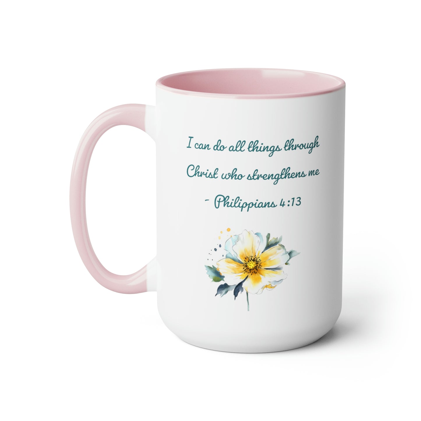 Philippians 4:13, Two-Tone Coffee Mugs, 15oz