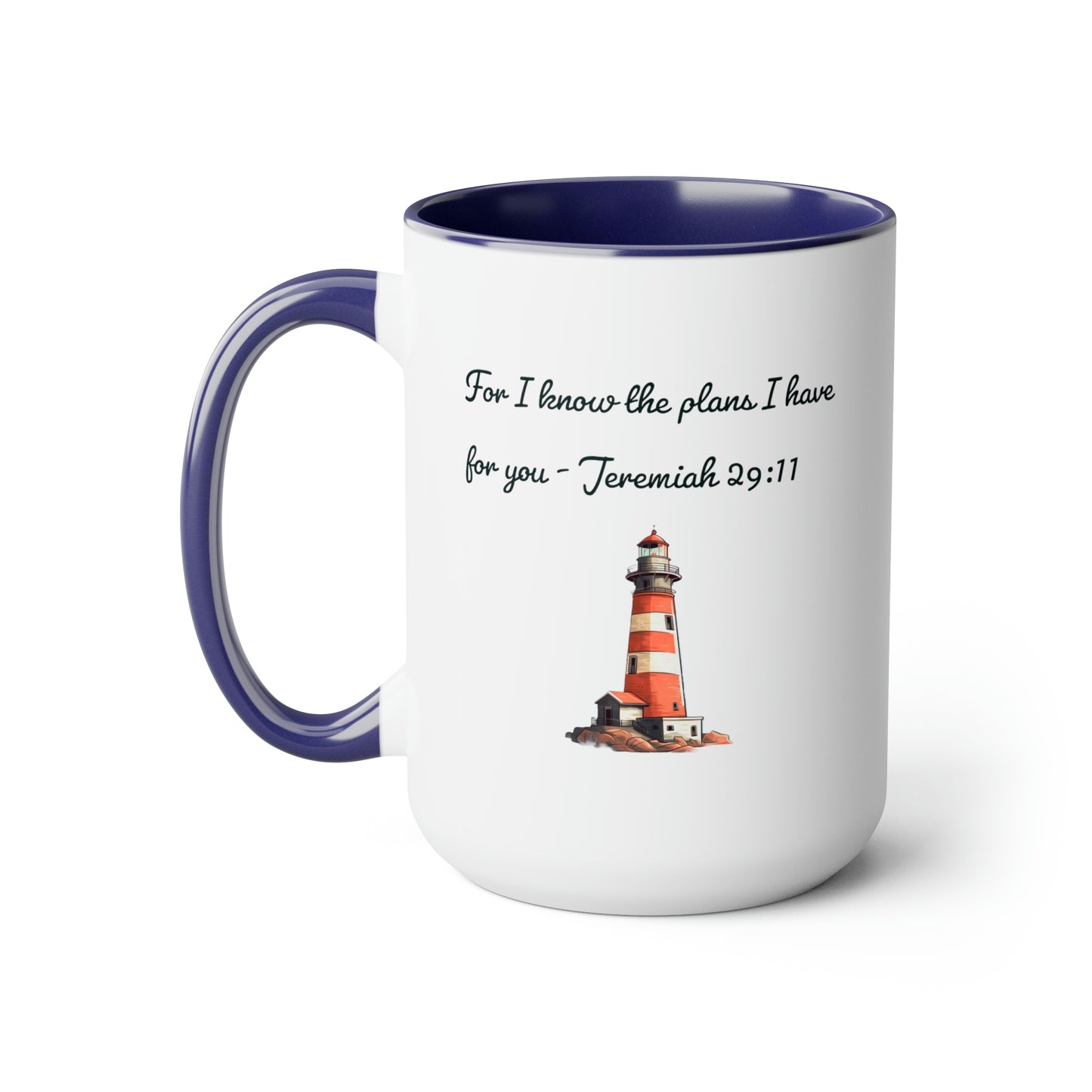 For I know the Plans I have for You, Two-Tone Coffee Mugs, 15oz