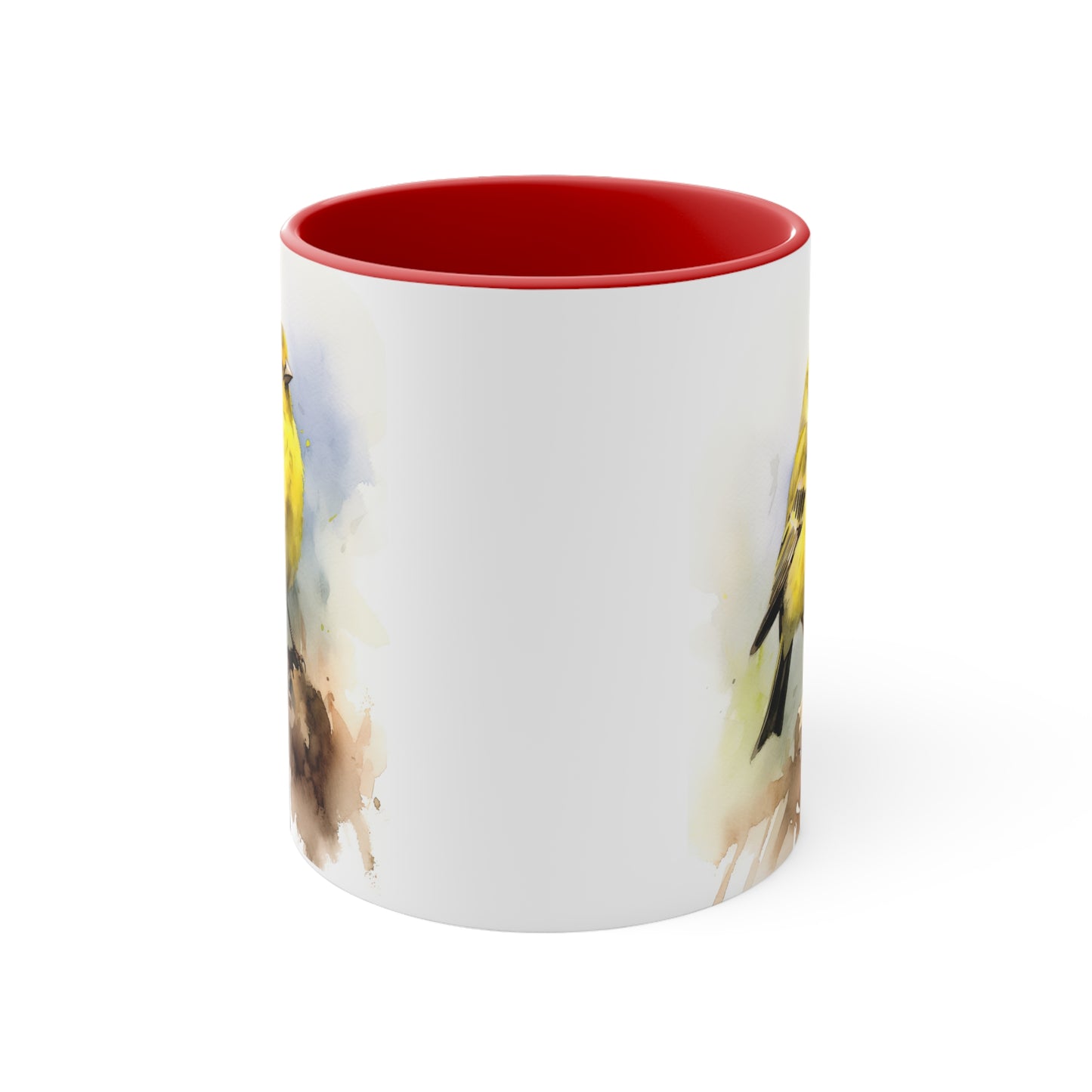 Canary Watercolor Accent Coffee Mug, 11oz