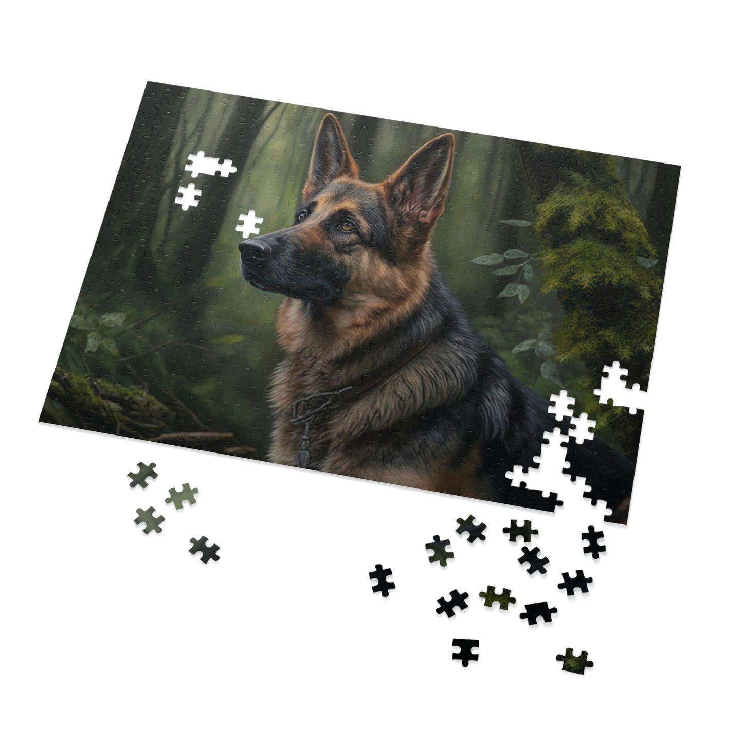 Tranquil Forest German Shepherd Puzzle (500,1000-Piece)