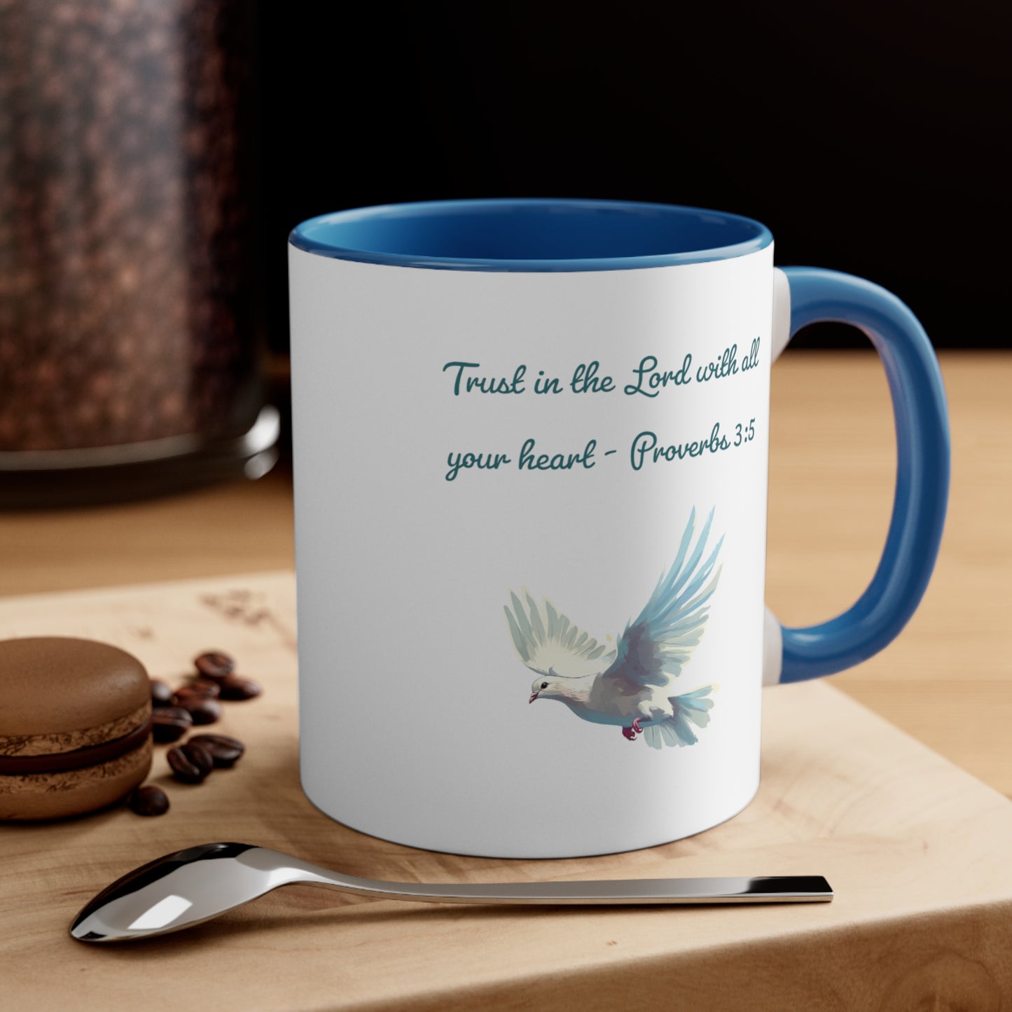 Trust in the Lord Proverb Accent Coffee Mug, 11 oz