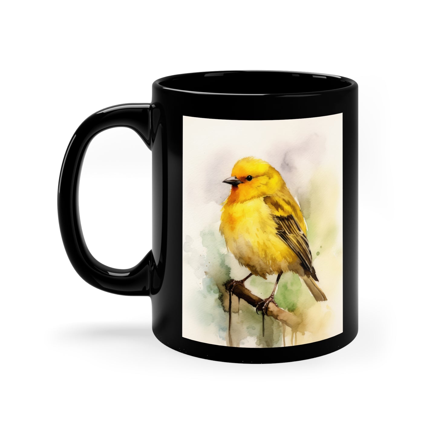 Canary Watercolor Mug - 11 oz Ceramic Mug