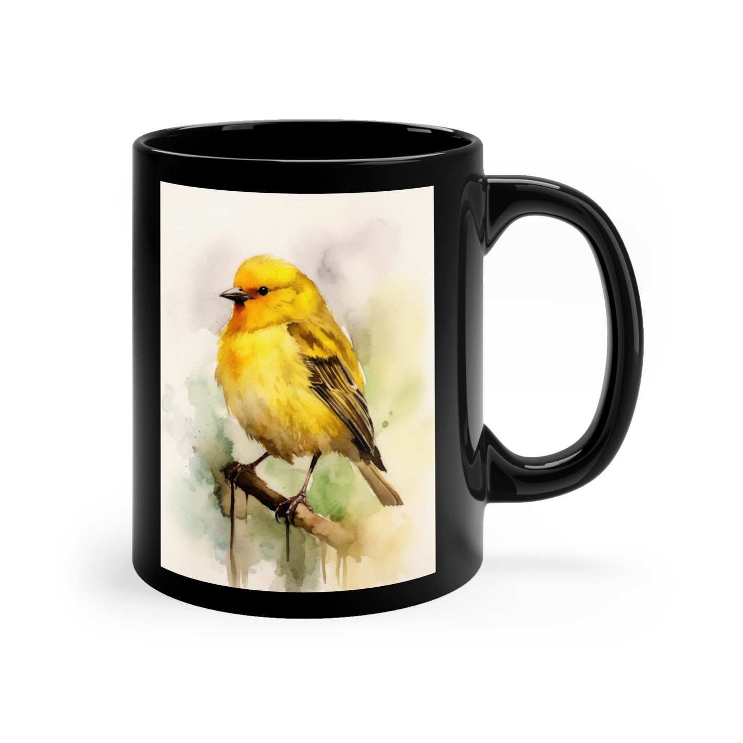 Canary Watercolor Mug - 11 oz Ceramic Mug