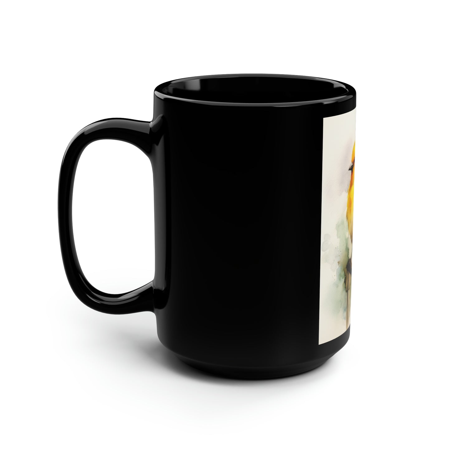 Canary Mug watercolor - 15 oz Ceramic
