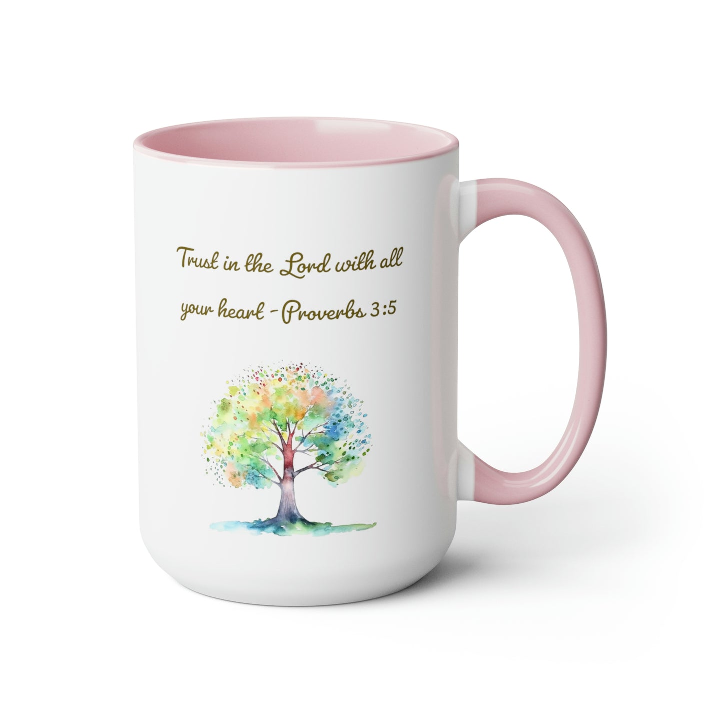 Trust in the Lord Proverbs 3:5 Two-Tone Coffee Mugs 15oz