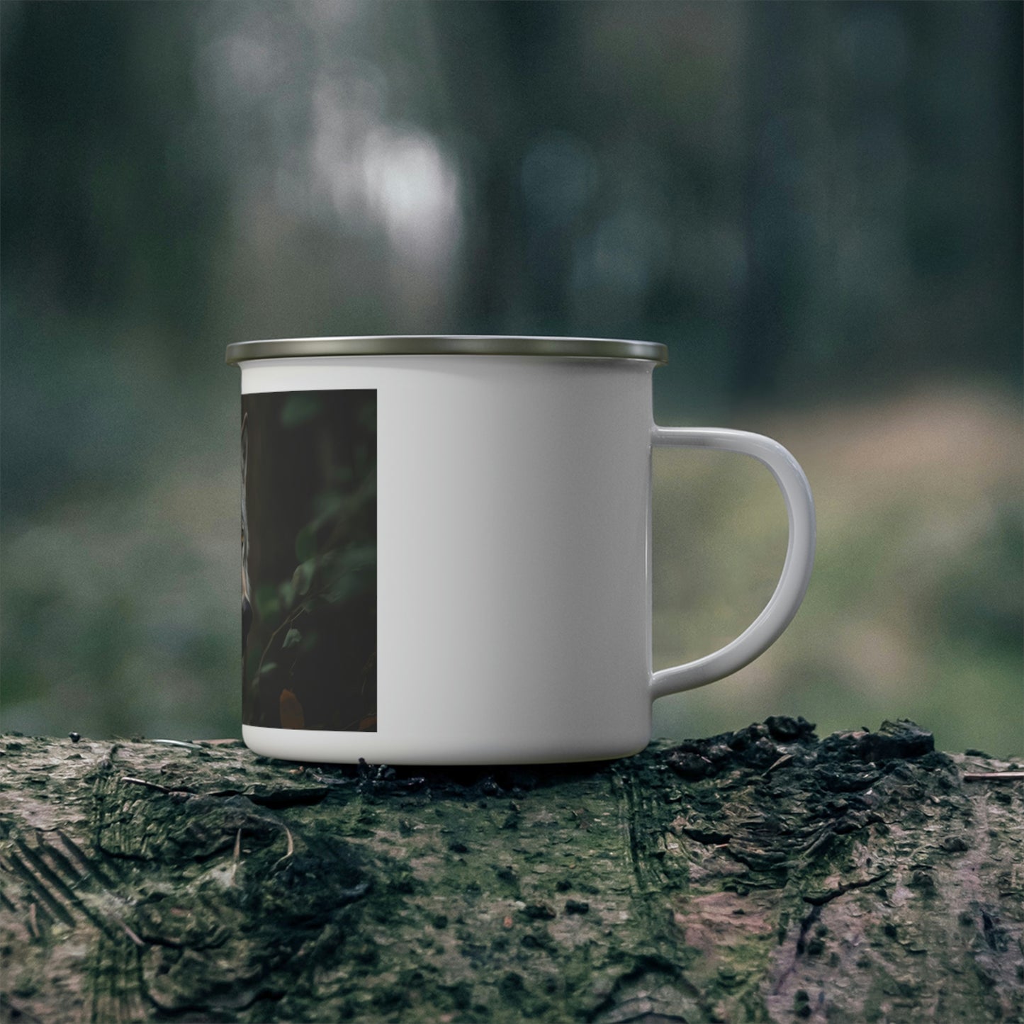 Wolf Enamel Camping Mug