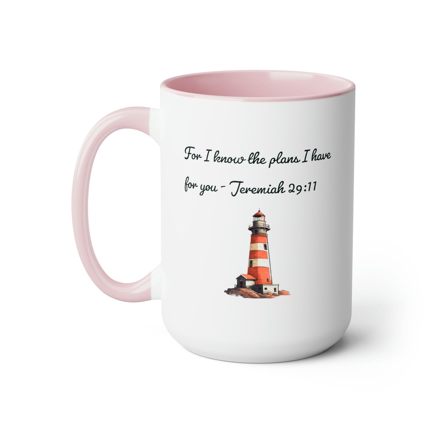 For I know the Plans I have for You, Two-Tone Coffee Mugs, 15oz